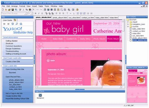Yahoo SiteBuilter