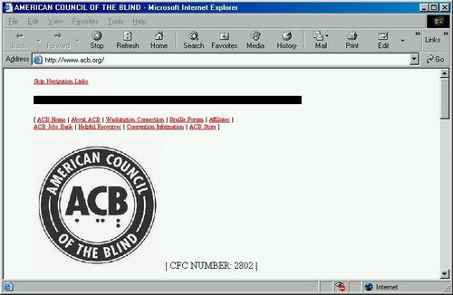 ภาพหน้าเว็บไซต์ของ ACB