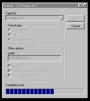 การฟอร์แมตแผ่นดิสก์เก็ต (Diskette Formatting) บน Windows 95 / 98